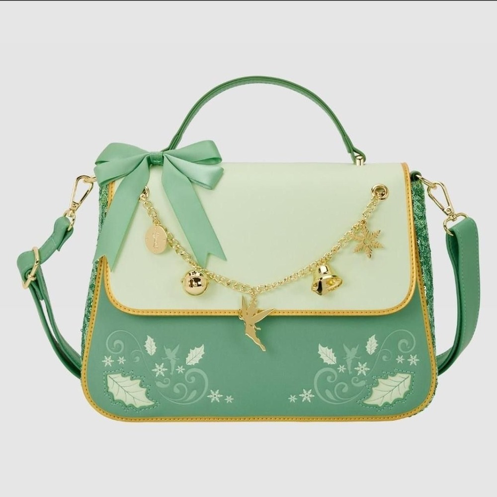 Loungefly Disney Tinker Bell Holiday Crossbody Bag